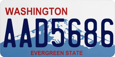 WA license plate AAD5686