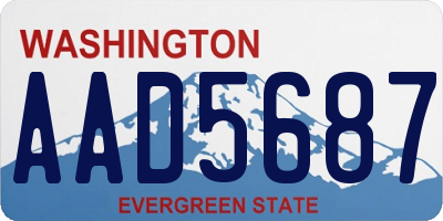WA license plate AAD5687