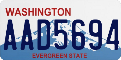 WA license plate AAD5694