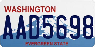 WA license plate AAD5698