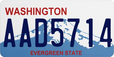 WA license plate AAD5714