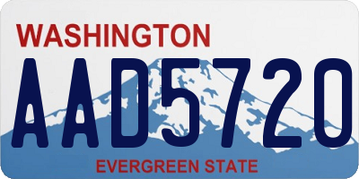 WA license plate AAD5720