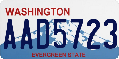 WA license plate AAD5723