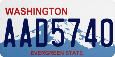 WA license plate AAD5740