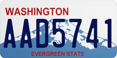 WA license plate AAD5741