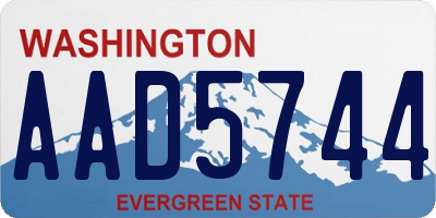 WA license plate AAD5744