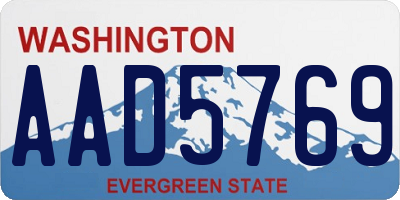 WA license plate AAD5769