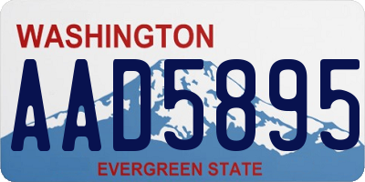 WA license plate AAD5895