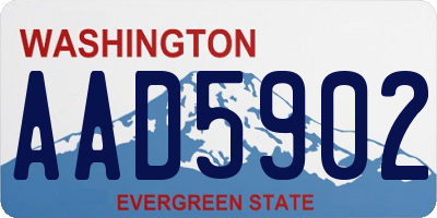 WA license plate AAD5902