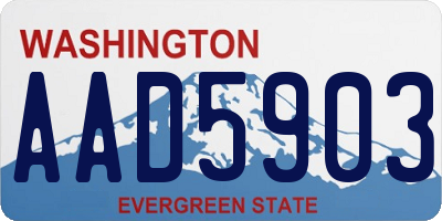 WA license plate AAD5903