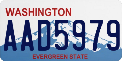 WA license plate AAD5979