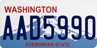 WA license plate AAD5990