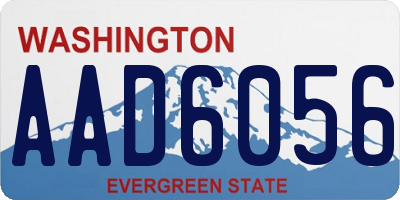 WA license plate AAD6056
