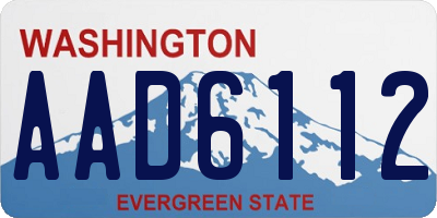 WA license plate AAD6112