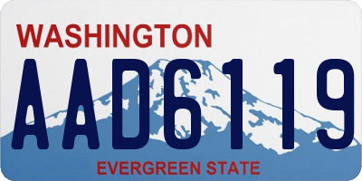 WA license plate AAD6119