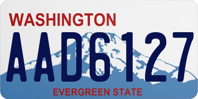 WA license plate AAD6127