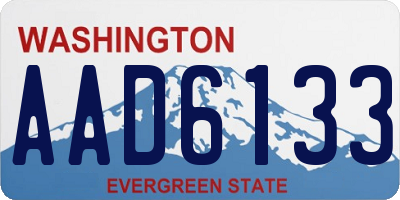 WA license plate AAD6133