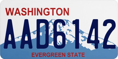WA license plate AAD6142
