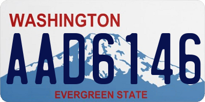 WA license plate AAD6146