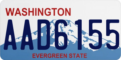 WA license plate AAD6155