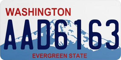 WA license plate AAD6163