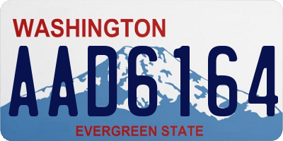 WA license plate AAD6164