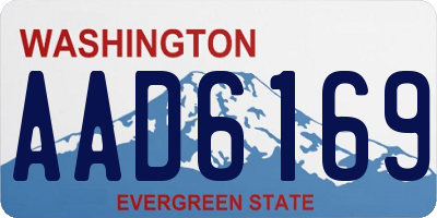 WA license plate AAD6169
