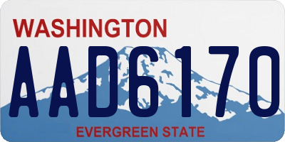 WA license plate AAD6170