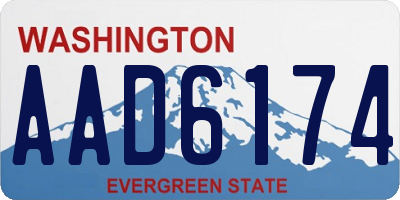 WA license plate AAD6174