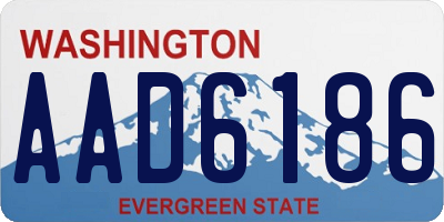 WA license plate AAD6186