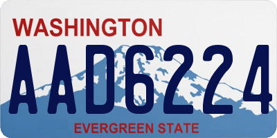 WA license plate AAD6224