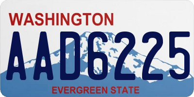 WA license plate AAD6225