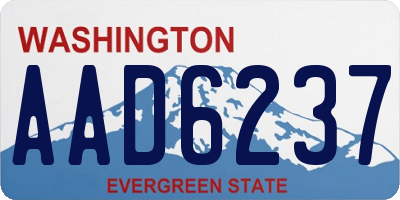 WA license plate AAD6237