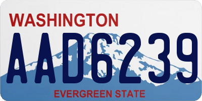 WA license plate AAD6239
