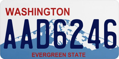 WA license plate AAD6246