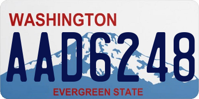 WA license plate AAD6248