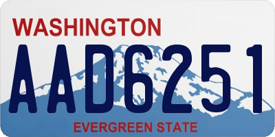 WA license plate AAD6251