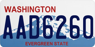 WA license plate AAD6260