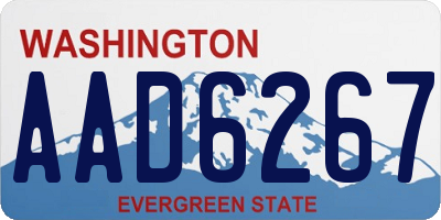WA license plate AAD6267