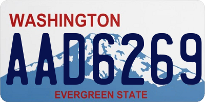 WA license plate AAD6269