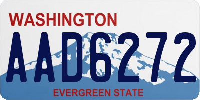 WA license plate AAD6272