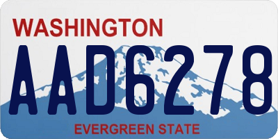 WA license plate AAD6278