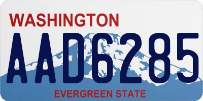 WA license plate AAD6285