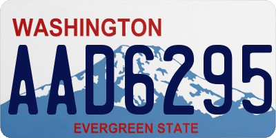WA license plate AAD6295