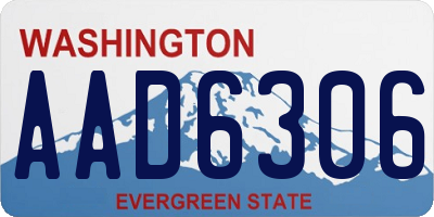 WA license plate AAD6306