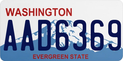 WA license plate AAD6369