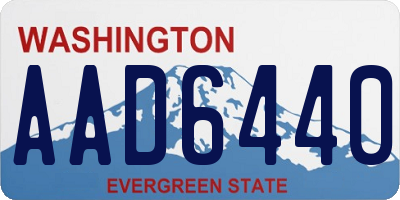 WA license plate AAD6440