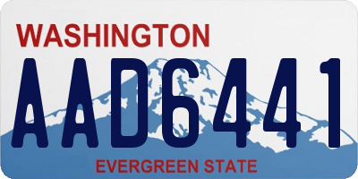 WA license plate AAD6441