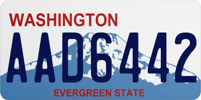 WA license plate AAD6442