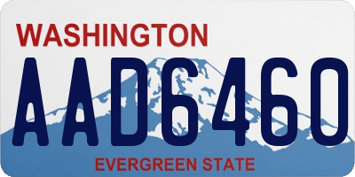 WA license plate AAD6460